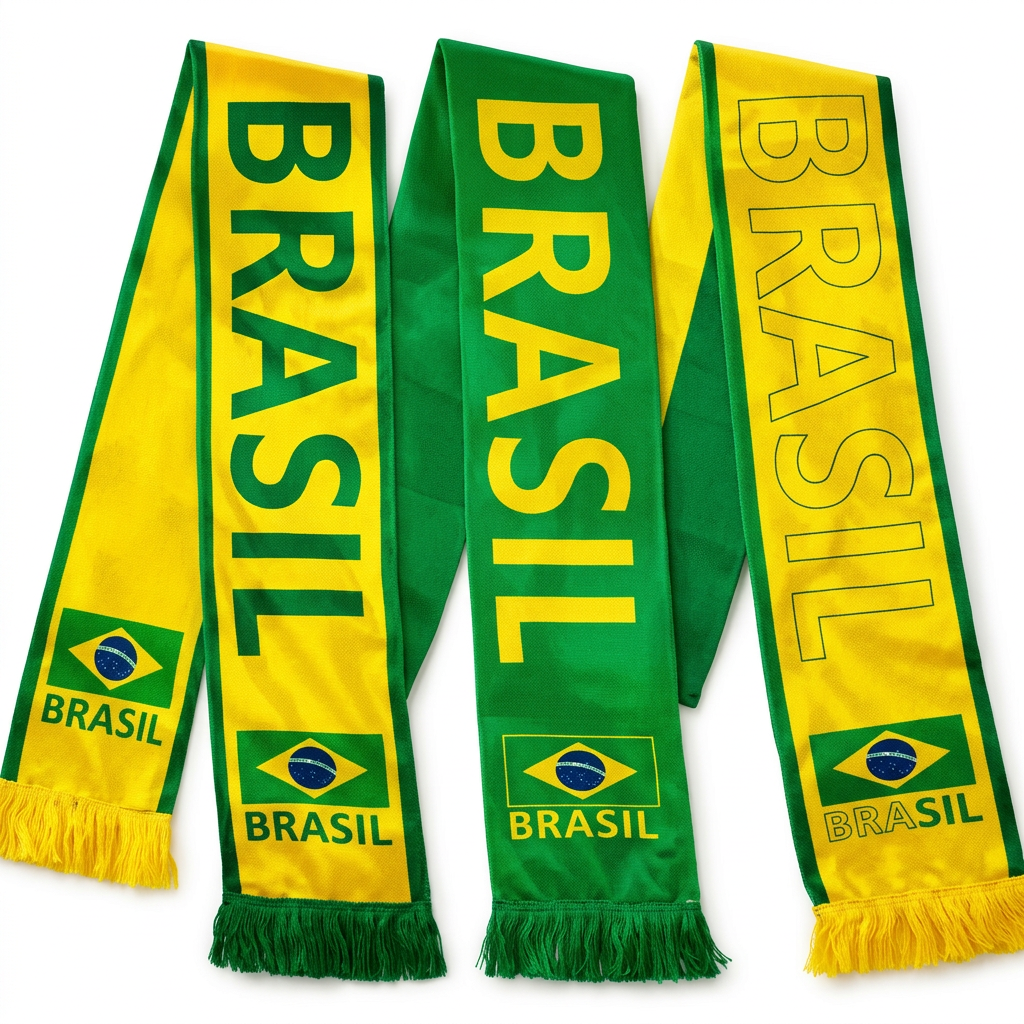 Kit 3 Cachecóis da Seleção Brasileira